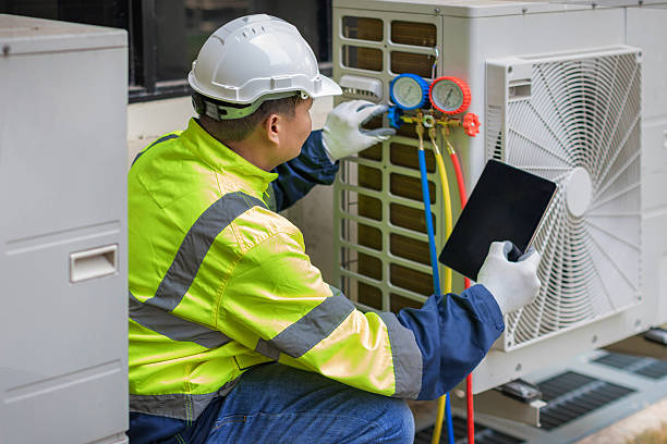 Professional Hvac technician working in Bishop, TX